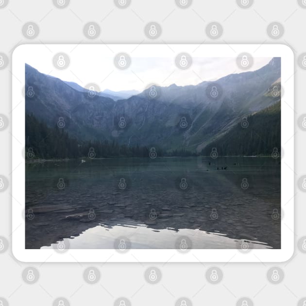 Misty Mountain Lake Sticker by Sparkleweather